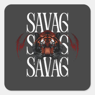 Untamed Tiger Sticker – Bold Wild Streetwear Graph