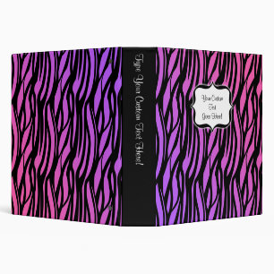 Untamed Zebra Binder