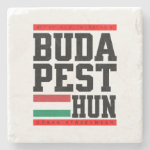 Untersetzer aus Marmor mit Koordinaten Retro-Style