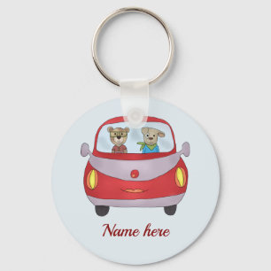 Unterwegs personalisiert keychain