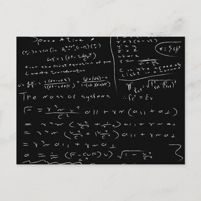 Untidy Chalk Board Postcard (Front)