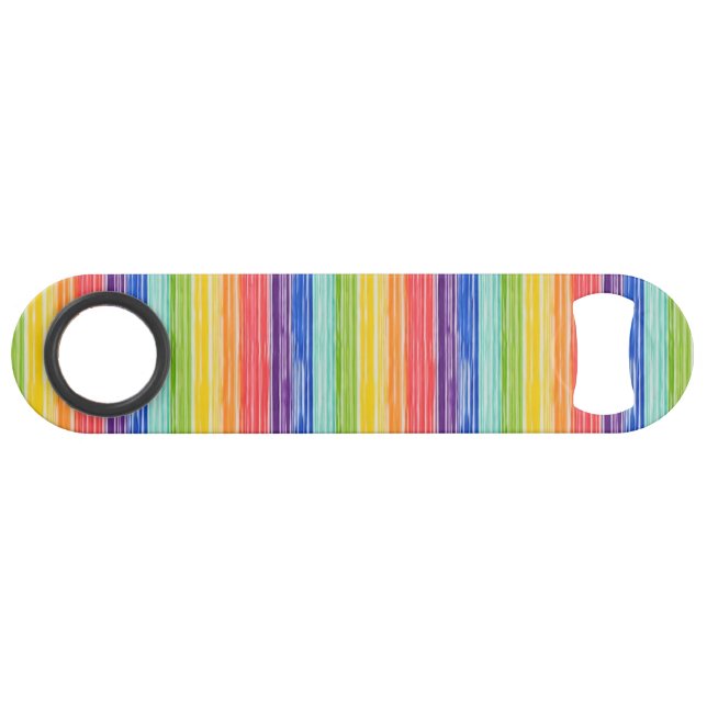 Untidy rainbow stripes bar key (Back Horizontal)