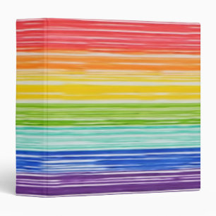 Untidy rainbow stripes binder