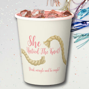 Untie The Knot Divorce Party Paper Cups