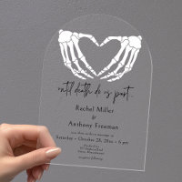 Until Death Skeleton Hands Arch Wedding