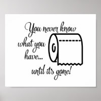 Until It's Gone Funny Bathroom Decor