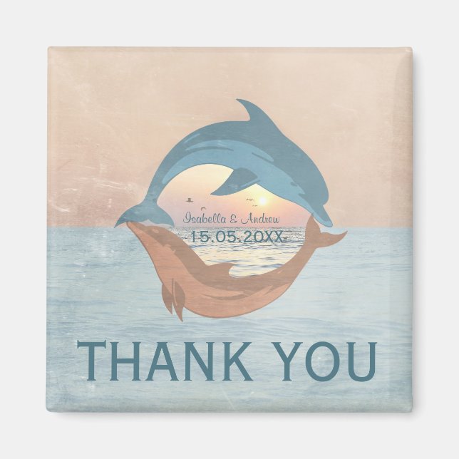 Until the end of time Wedding Thank you favour Magnet (Front)