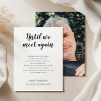 Until We Meet Again Memorial Poem with Photo