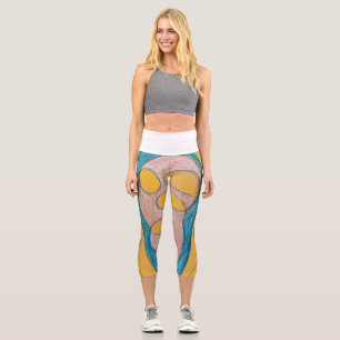 Untitled, 1908 by Hilma af Klint Capri Leggings