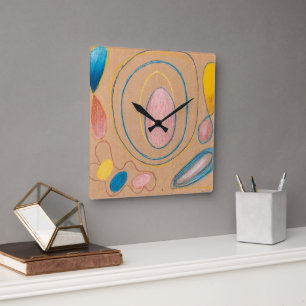 Untitled, 1908 by Hilma af Klint  Square Wall Clock