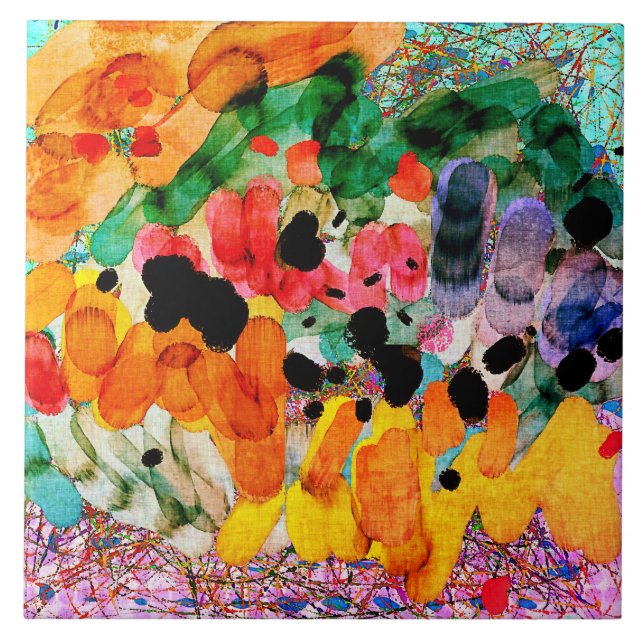 Untitled Abstract Digital Painting 1 Tile (Front)