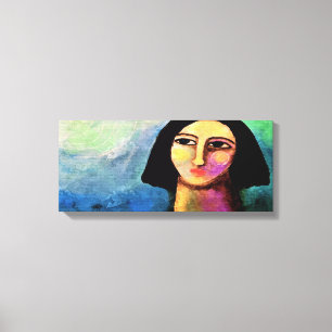 Untitled Abstract Digital Portrait of a Woman Canvas Print