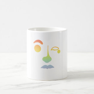 Untitled Abstract Face: Rainbow  Coffee Mug