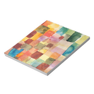Untitled abstract watercolor squares - Paul Klee Notepad