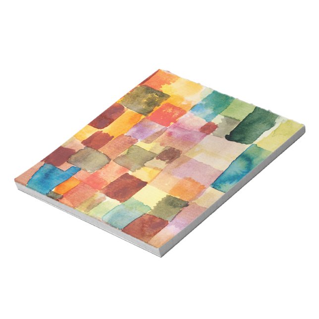 Untitled abstract watercolor squares - Paul Klee Notepad (Rotated)