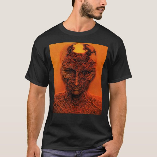 Untitled (Behind The Skin) by Zdzisław Beksiński T-Shirt (Front)