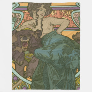 Untitled by Alphonse Mucha (1902) Fleece Blanket