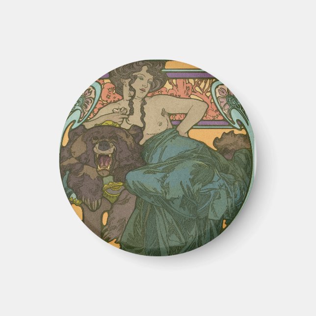 Untitled by Alphonse Mucha (1902) Magnet (Front)