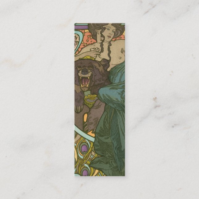 Untitled by Alphonse Mucha (1902) Mini Business Card (Front)