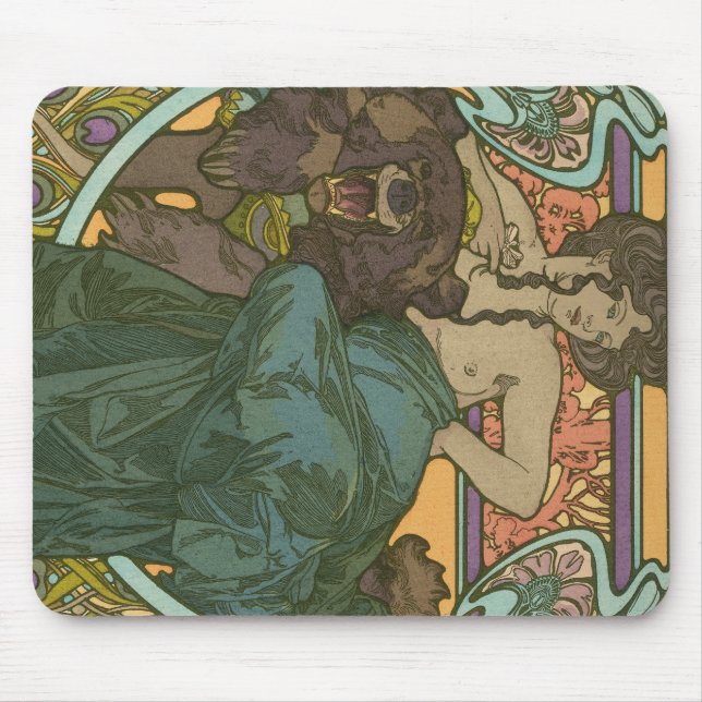 Untitled by Alphonse Mucha (1902) Mouse Pad (Front)