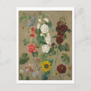 Untitled (Flowers) (oil on board) Postcard