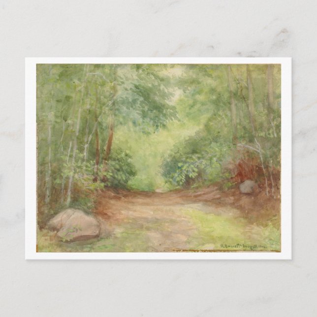 Untitled Forest Scene Watercolor Postcard (Front)