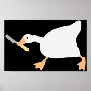 Untitled Goose With Butter Knife Sticker Poster