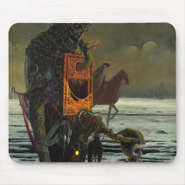Untitled (Guide) by Zdzislaw Beksinski Mouse Pad (Front)