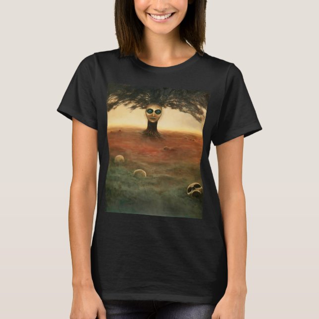 Untitled (Mother Tree) by Zdzislaw Beksinski T-Shirt (Front)