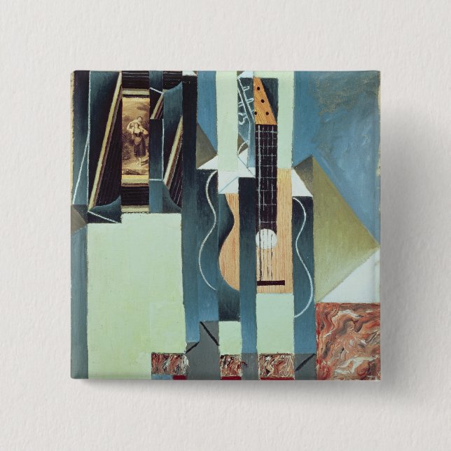 Untitled (oil on canvas) 2 inch square button (Front)