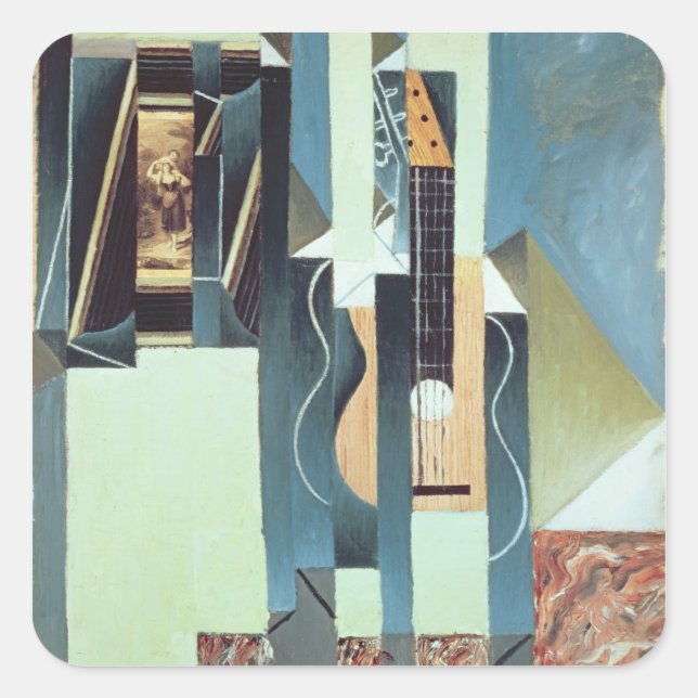 Untitled (oil on canvas) square sticker (Front)