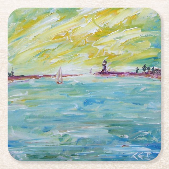 Untitled Square Paper Coaster (Front)