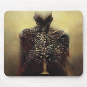 Untitled (The Flutist) by Zdzislaw Beksinski Mouse Pad