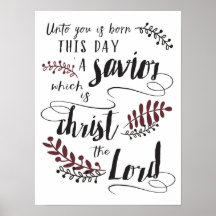 Unto You est né ce jour une affiche d'art sauveur