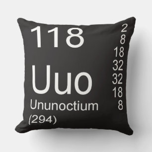 Ununoctium Throw Pillow