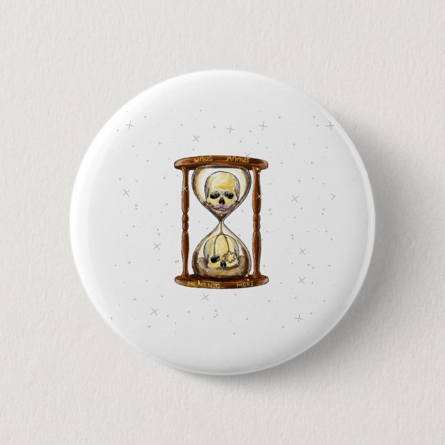 Unus Annus Memento Mori 2 Inch Round Button (Front)