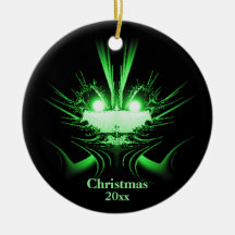 Unusual Alien Holiday Ornament with Year