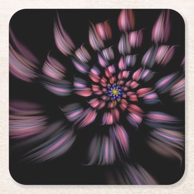 Unusual and chic Abstract Square Paper Coaster (Front)