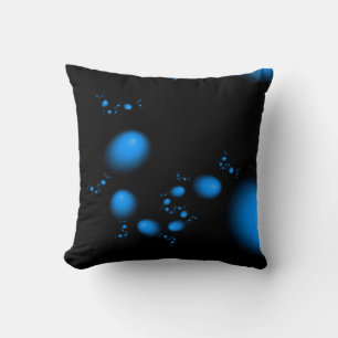 Unusual Blue Eggs Fractal Design Throw Pillow