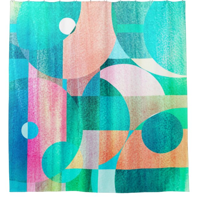 unusual bright colourful geometric abstract patter (Front)