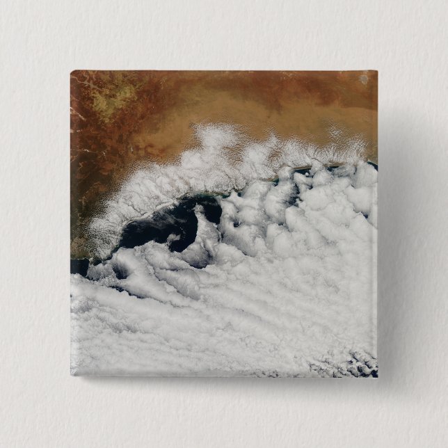 Unusual cloud formations 2 inch square button (Front)