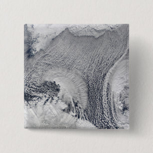 Unusual cloud formations over the Barents Sea 2 Inch Square Button