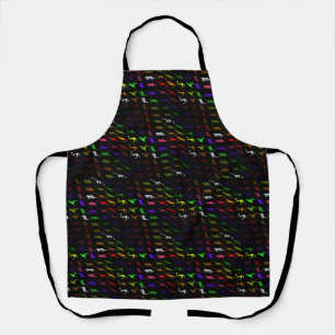 Unusual cool rainbow colourful cute dinosaur apron