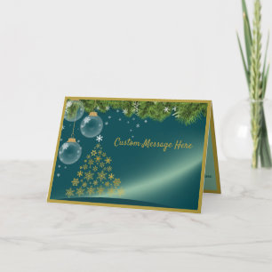 Unusual & Elegant Christmas Tree Custom Holiday Card