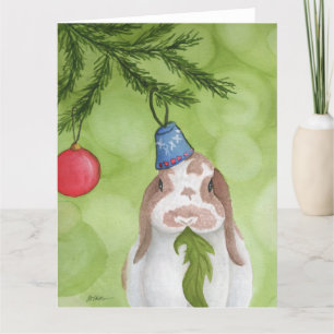 Unusual Holiday Animals: Bunny Card 8.5"x11"