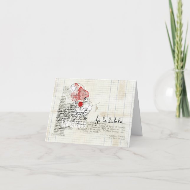 unusual merry christmas doodle card (Front)