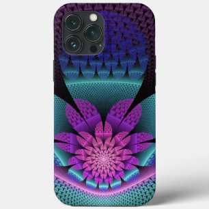 Unusual Patterned Colourful Fantasy Flower Fractal iPhone 13 Pro Max Case