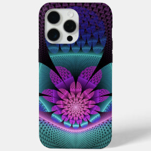 Unusual Patterned Colourful Fantasy Flower Fractal iPhone 15 Pro Max Case