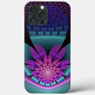 Unusual Patterned Colourful Fantasy Flower Fractal iPhone 13 Pro Max Case