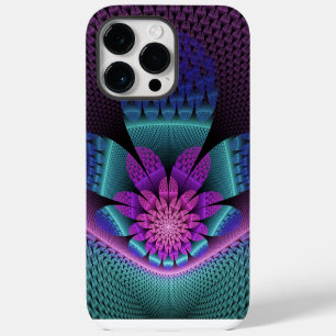 Unusual Patterned Colourful Fantasy Flower Fractal iPhone 14 Pro Max Case